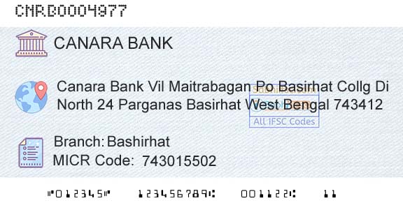 Canara Bank BashirhatBranch 