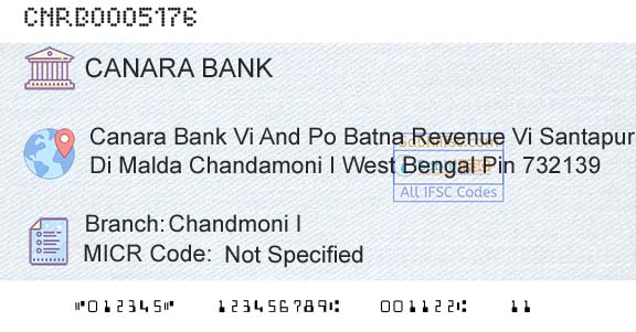 Canara Bank Chandmoni IBranch 