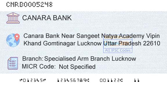 Canara Bank Specialised Arm Branch LucknowBranch 