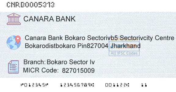 Canara Bank Bokaro Sector IvBranch 