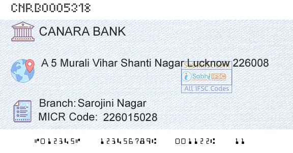 Canara Bank Sarojini NagarBranch 