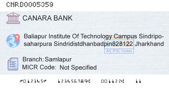 Canara Bank SamlapurBranch 