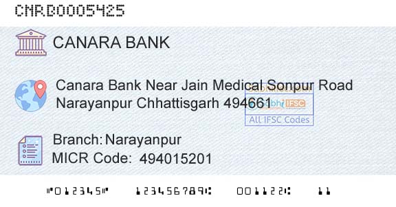 Canara Bank NarayanpurBranch 
