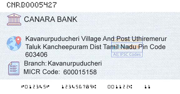 Canara Bank KavanurpuducheriBranch 