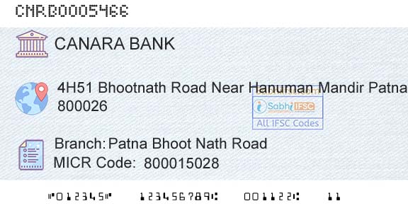 Canara Bank Patna Bhoot Nath RoadBranch 