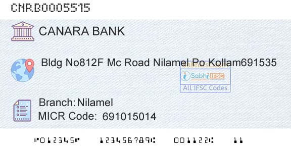 Canara Bank NilamelBranch 