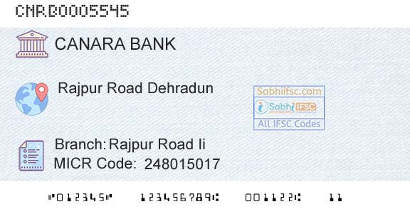 Canara Bank Rajpur Road IiBranch 