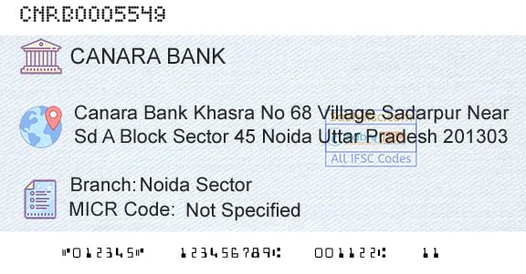 Canara Bank Noida SectorBranch 