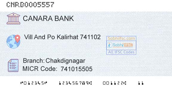 Canara Bank ChakdignagarBranch 