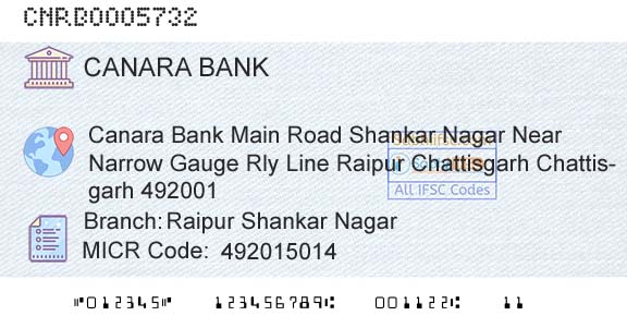 Canara Bank Raipur Shankar NagarBranch 
