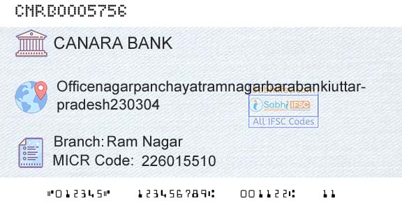 Canara Bank Ram NagarBranch 
