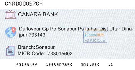 Canara Bank SonapurBranch 