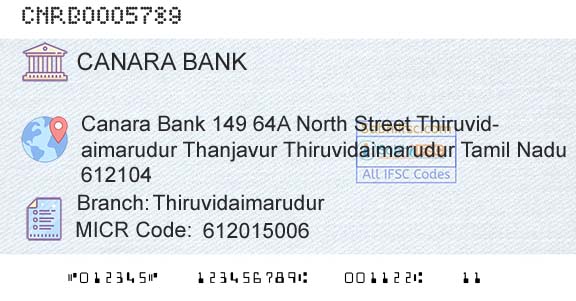 Canara Bank ThiruvidaimarudurBranch 
