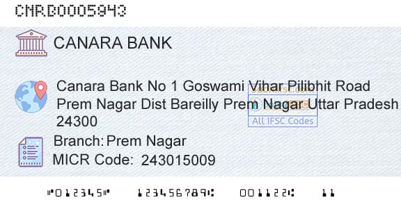 Canara Bank Prem NagarBranch 
