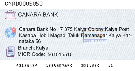 Canara Bank KalyaBranch 