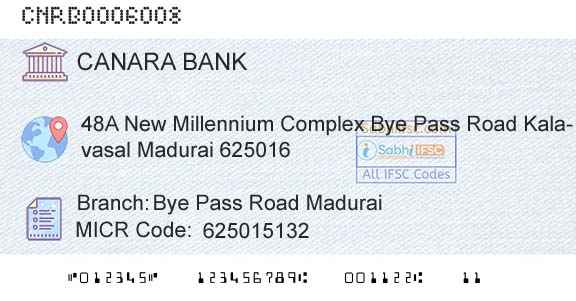 Canara Bank Bye Pass Road MaduraiBranch 
