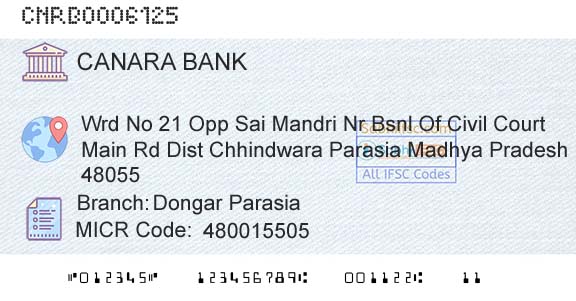Canara Bank Dongar ParasiaBranch 