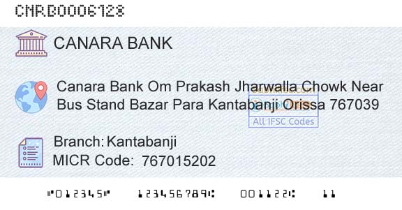 Canara Bank KantabanjiBranch 