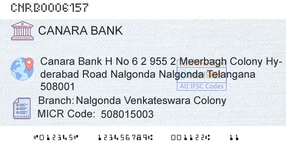 Canara Bank Nalgonda Venkateswara ColonyBranch 