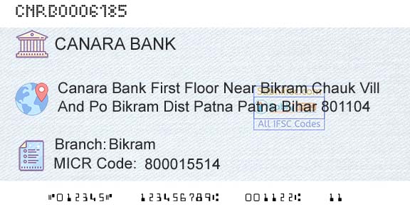 Canara Bank BikramBranch 