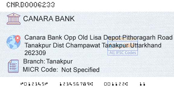 Canara Bank TanakpurBranch 