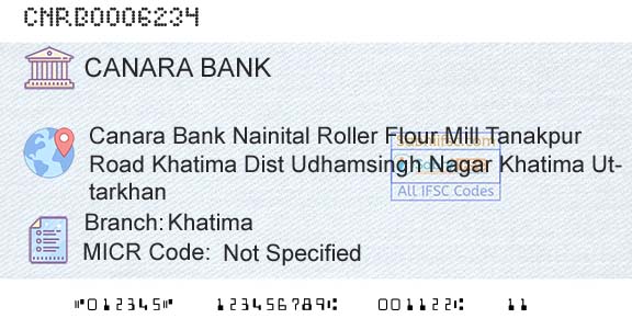 Canara Bank KhatimaBranch 