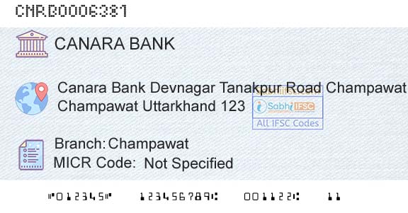 Canara Bank ChampawatBranch 