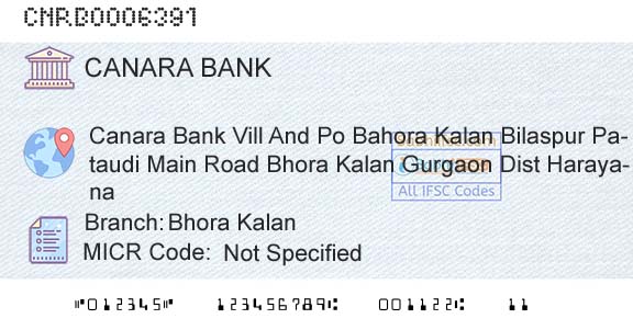Canara Bank Bhora KalanBranch 