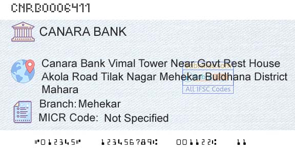 Canara Bank MehekarBranch 