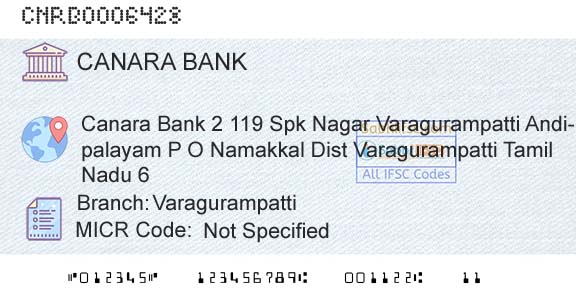 Canara Bank VaragurampattiBranch 