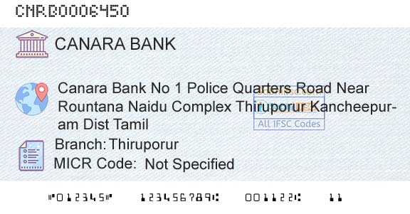 Canara Bank ThiruporurBranch 