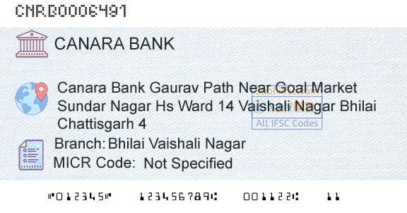 Canara Bank Bhilai Vaishali NagarBranch 