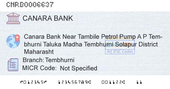 Canara Bank TembhurniBranch 