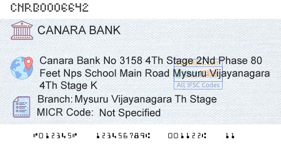 Canara Bank Mysuru Vijayanagara Th StageBranch 