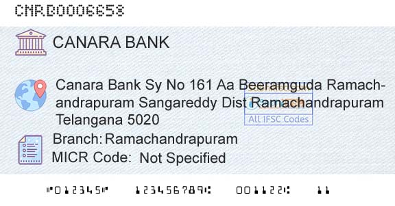Canara Bank RamachandrapuramBranch 
