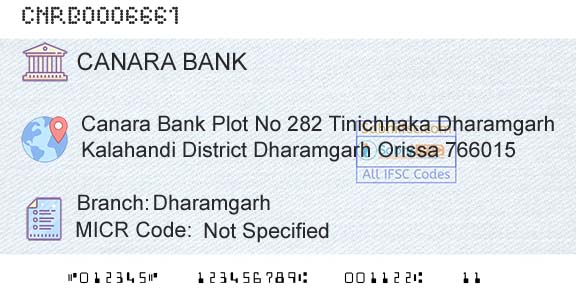 Canara Bank DharamgarhBranch 