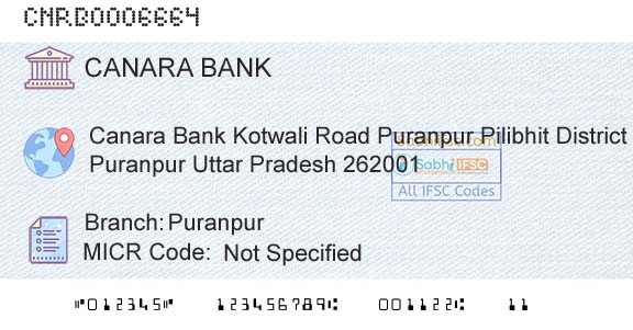 Canara Bank PuranpurBranch 