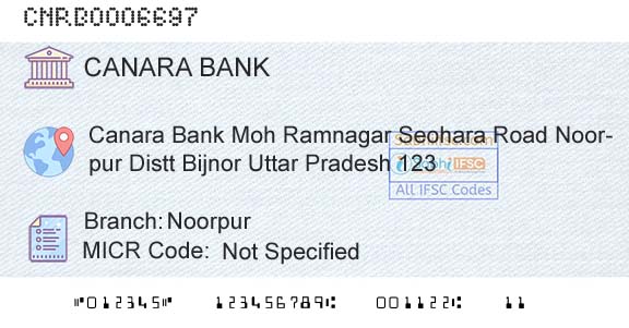 Canara Bank NoorpurBranch 