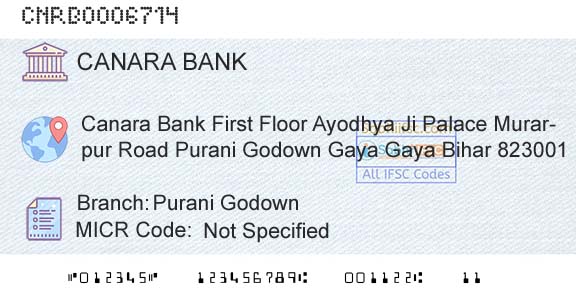 Canara Bank Purani GodownBranch 