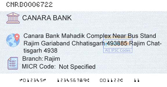 Canara Bank RajimBranch 