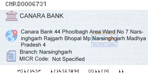 Canara Bank NarsinghgarhBranch 