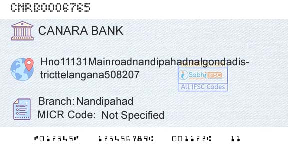 Canara Bank NandipahadBranch 