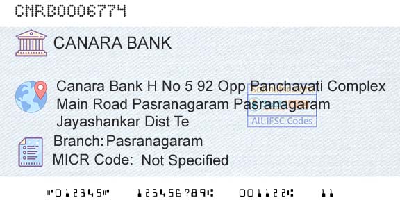 Canara Bank PasranagaramBranch 