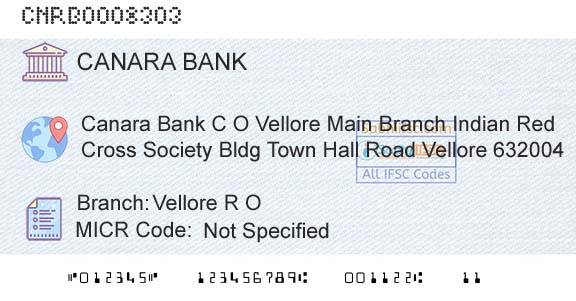 Canara Bank Vellore R OBranch 