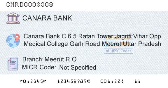 Canara Bank Meerut R OBranch 