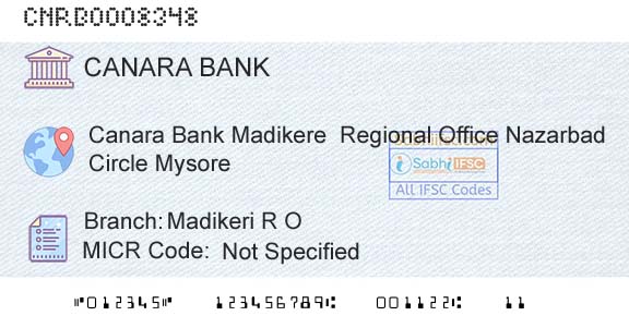 Canara Bank Madikeri R OBranch 
