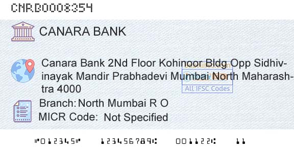 Canara Bank North Mumbai R OBranch 