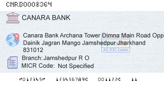Canara Bank Jamshedpur R OBranch 