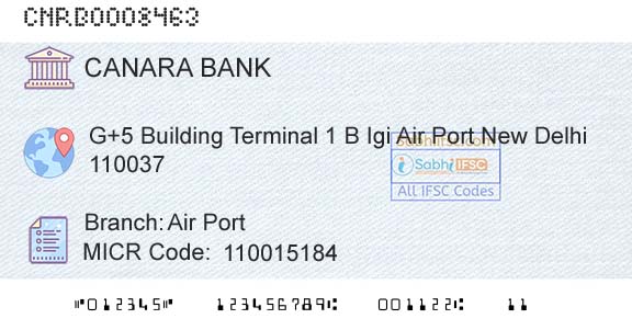 Canara Bank Air PortBranch 