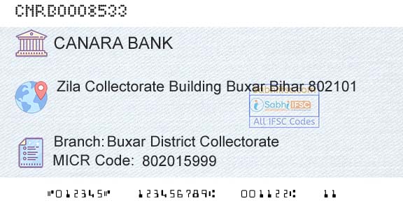 Canara Bank Buxar District CollectorateBranch 